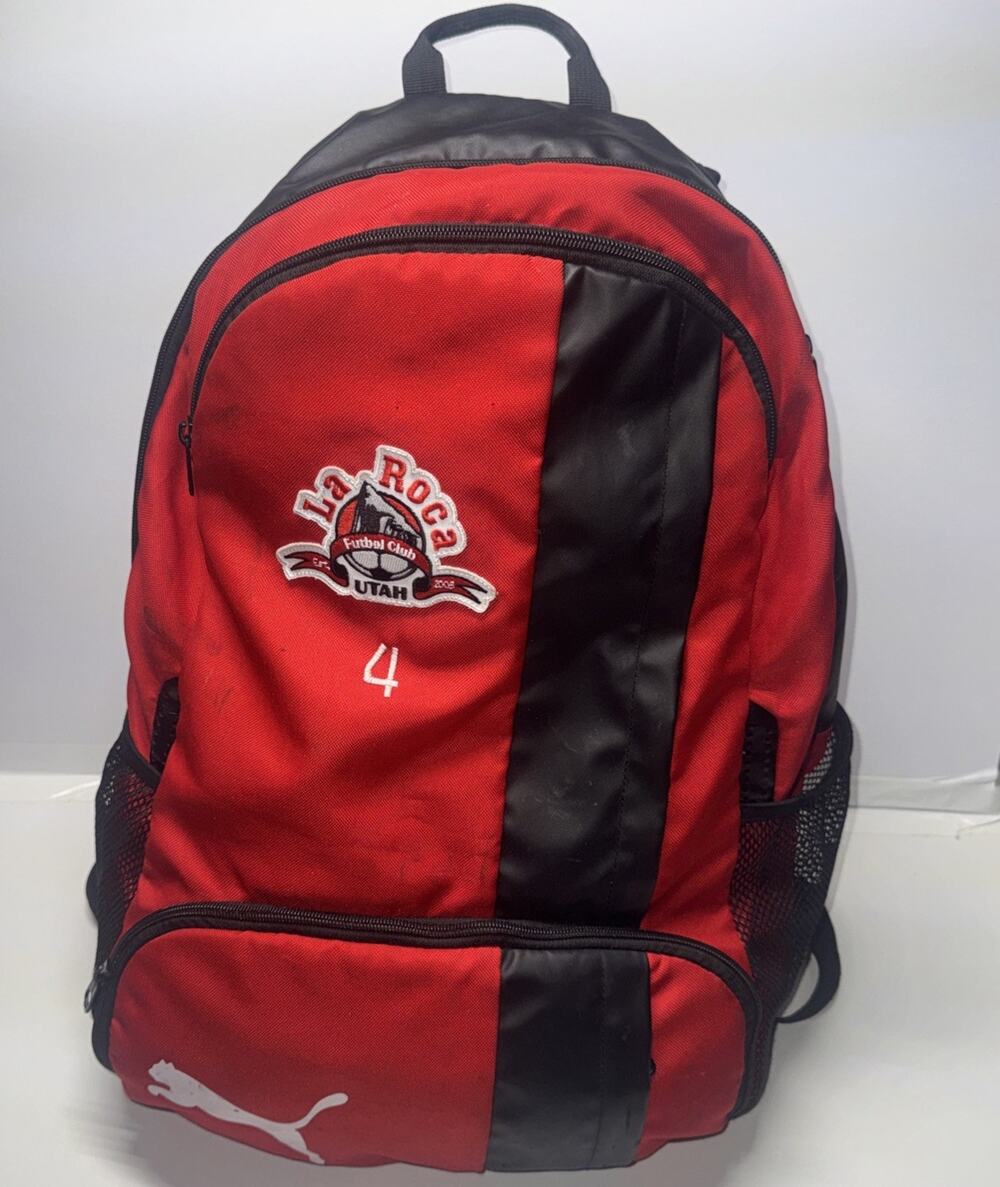 Number 4 Puma La Roca Futbol Club Soccer Team Ball Backpack
